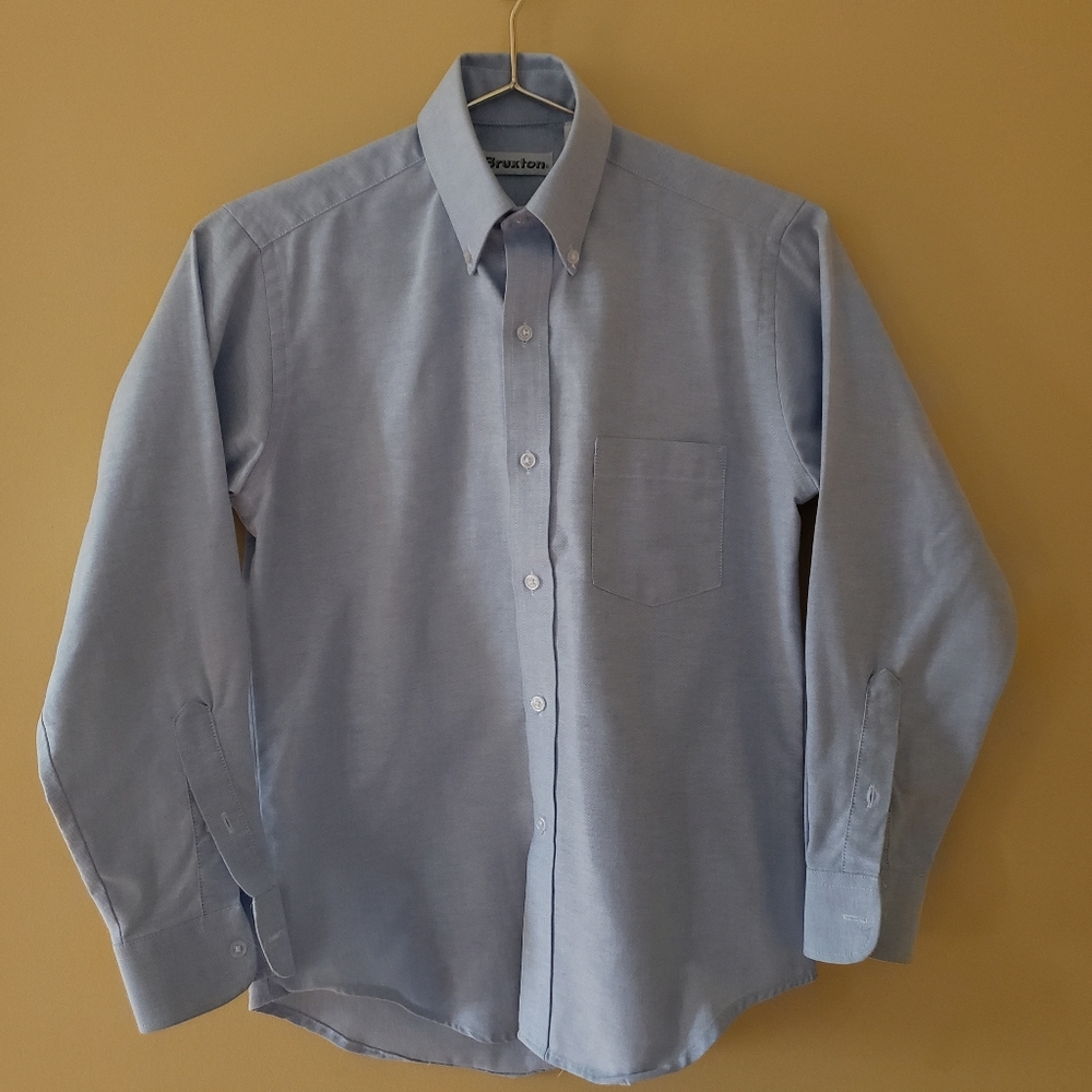 BUXTON Boys Solid Button Down Oxford